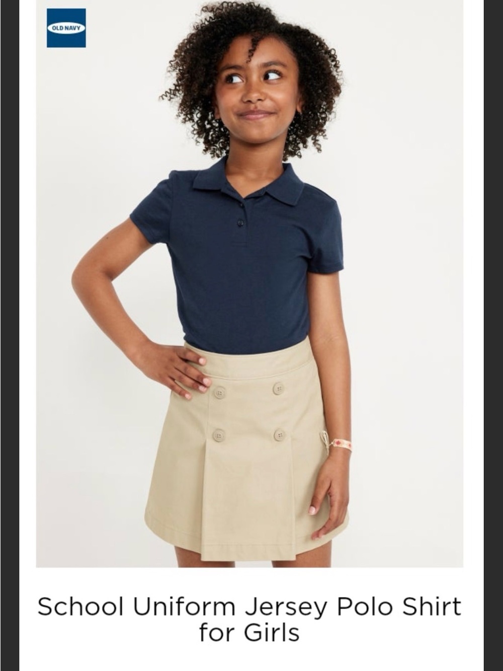 Old Navy Girls Navy Polo Shirt - Picture 1 of 8
